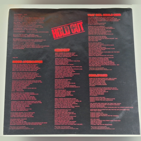 Jackson Browne Hold Out LP - Picture 4 of 16
